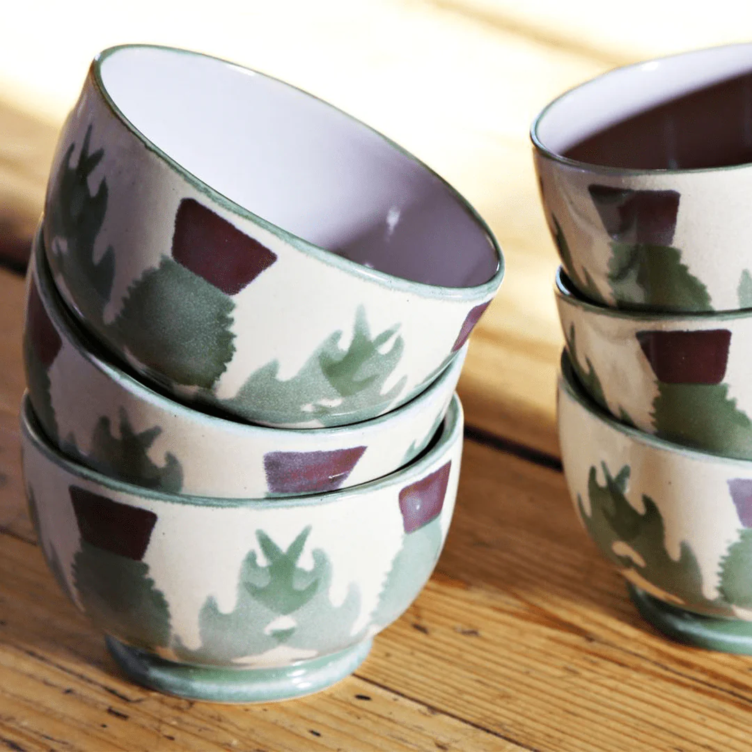 Cream Thistle Pudding Bowl - Image 3